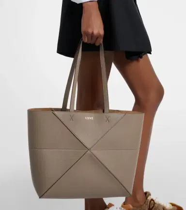 Loewe Puzzle Fold Medium leather tote bag | Thumbnail 6