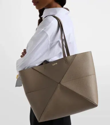 Loewe Puzzle Fold Medium leather tote bag | Thumbnail 7