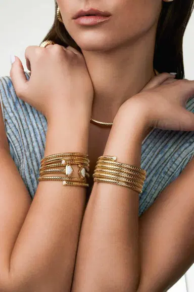 Marina B Diamond Pave Triple Trisolina Bangle Bracelet | Thumbnail 5