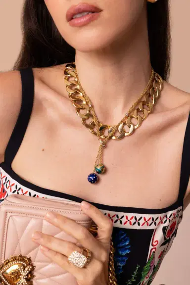 VERDURA Night and Day Enamel Lariat Necklace | Thumbnail 2