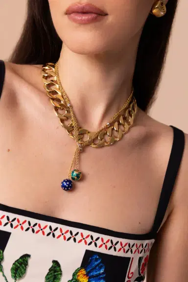 VERDURA Night and Day Enamel Lariat Necklace | Thumbnail 3