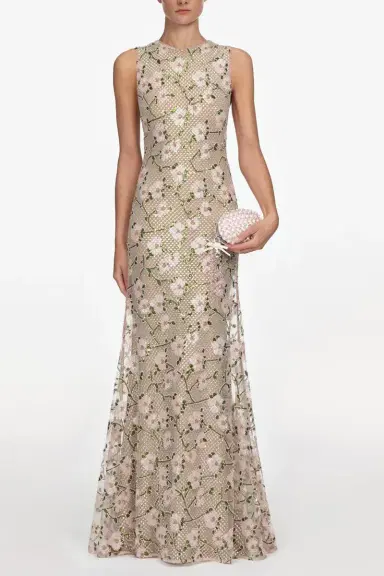 Self-Portrait Rhinestone Floral Maxi Dress | Thumbnail 2 Self-Portrait Rhinestone Floral Maxi Dress | Thumbnail 2