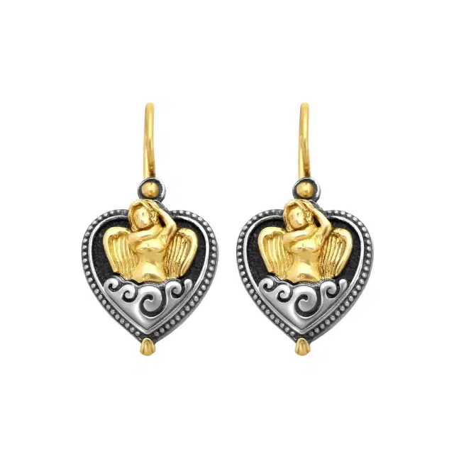 Konstantino Konstantino Angelic Sterling Silver & 18K Yellow Gold Drop Earrings by The Solist