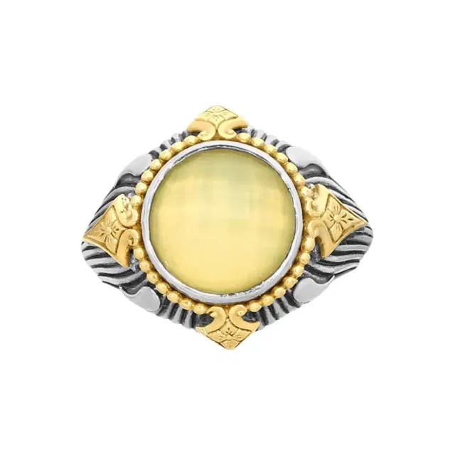 Konstantino Konstantino Gen K 2 Sterling Silver & 18K Yellow Gold Agate Ring Sz. 7 by The Solist