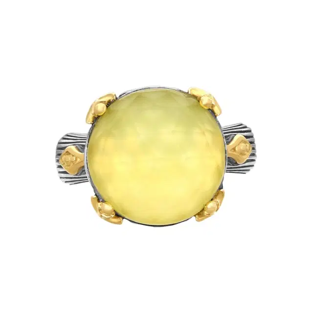 Konstantino Konstantino Gen K 2 Sterling Silver & 18K Yellow Gold Agate Ring Sz. 7 by The Solist
