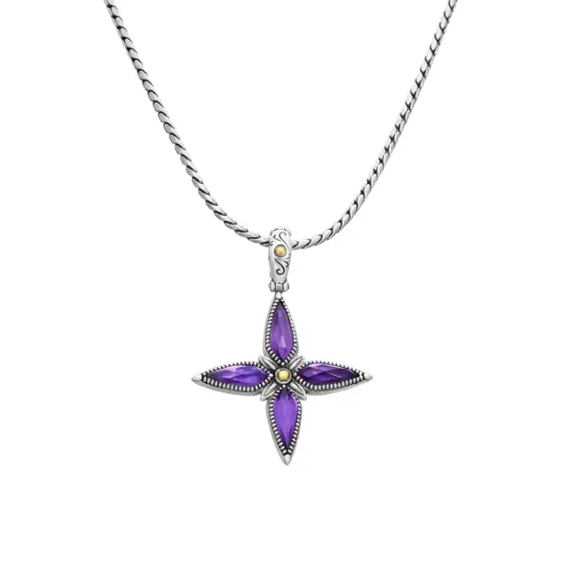 Konstantino Konstantino Gen K 2 Sterling Silver & 18K Yellow Gold Amethyst Necklace by The Solist