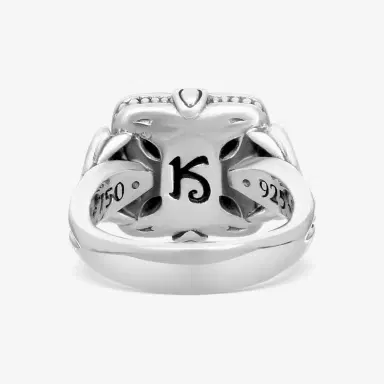 Konstantino Konstantino Gen K Sterling Silver & 18K Yellow Gold Onyx Ring Sz. 7 by The Solist | Thumbnail 3