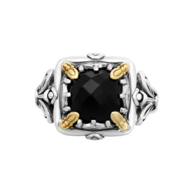 Konstantino Konstantino Gen K Sterling Silver & 18K Yellow Gold Onyx Ring Sz. 7 by The Solist | Thumbnail 1
