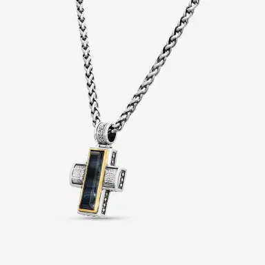 Konstantino Konstantino Hephaestus Sterling Silver & 18K Yellow Gold Cross Necklace by The Solist | Thumbnail 2
