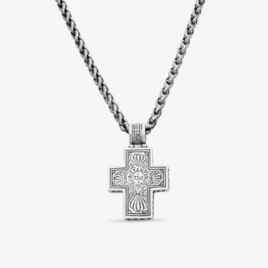 Konstantino Konstantino Hephaestus Sterling Silver & 18K Yellow Gold Cross Necklace by The Solist | Thumbnail 3
