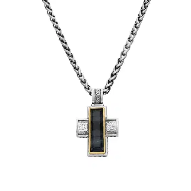 Konstantino Konstantino Hephaestus Sterling Silver & 18K Yellow Gold Cross Necklace by The Solist | Thumbnail 1