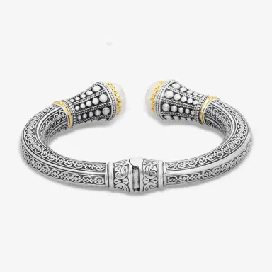 Konstantino Konstantino Pearl Clas Sterling Silver & 18K Yellow Gold Pearl Bracelet by The Solist | Thumbnail 4