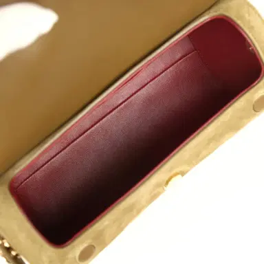 Chanel Chanel Barrel Clutch Bag with Chain Dark Khaki Suede and Calfskin Gold Hardware | Thumbnail 7