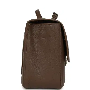 Chanel Chanel Maxi "Souplissimo" Small Flap Bag Brown Grained Calfskin Silver Hardware | Thumbnail 3