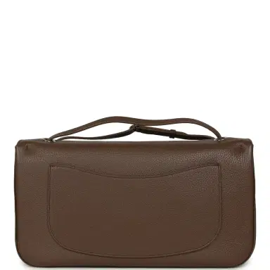 Chanel Chanel Maxi "Souplissimo" Small Flap Bag Brown Grained Calfskin Silver Hardware | Thumbnail 4