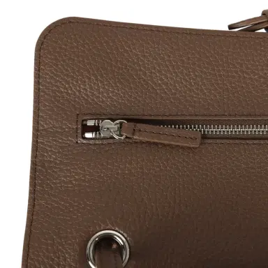 Chanel Chanel Maxi "Souplissimo" Small Flap Bag Brown Grained Calfskin Silver Hardware | Thumbnail 8