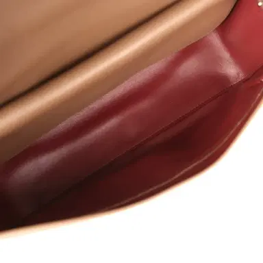 Chanel Chanel Maxi "Souplissimo" Small Flap Bag Brown Grained Calfskin Silver Hardware | Thumbnail 9