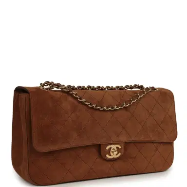Chanel Chanel Maxi "Souplissimo" Small Flap Bag Camel Suede Gold Hardware | Thumbnail 2