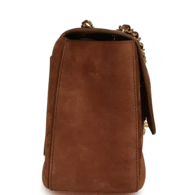 Chanel Chanel Maxi "Souplissimo" Small Flap Bag Camel Suede Gold Hardware | Thumbnail 3