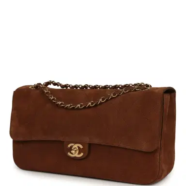 Chanel Chanel Maxi "Souplissimo" Small Flap Bag Camel Suede Gold Hardware | Thumbnail 5