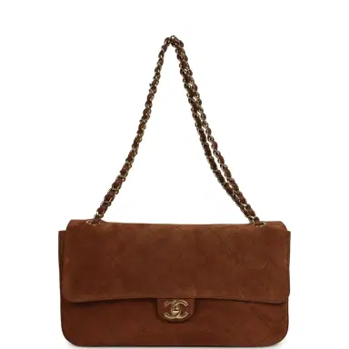 Chanel Chanel Maxi "Souplissimo" Small Flap Bag Camel Suede Gold Hardware | Thumbnail 7