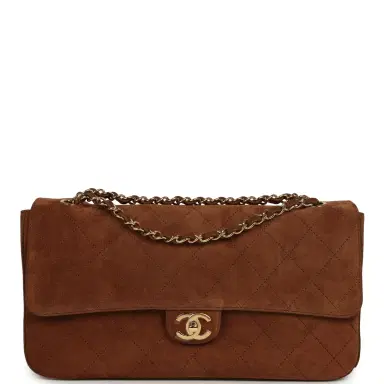 Chanel Chanel Maxi "Souplissimo" Small Flap Bag Camel Suede Gold Hardware | Thumbnail 1