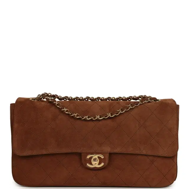Chanel Chanel Maxi "Souplissimo" Small Flap Bag Camel Suede Gold Hardware