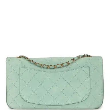 Chanel Chanel Maxi "Souplissimo" Small Flap Bag Green Suede Gold Hardware | Thumbnail 4 Chanel Chanel Maxi "Souplissimo" Small Flap Bag Green Suede Gold Hardware | Thumbnail 4