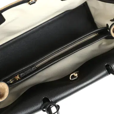 Chanel Chanel Medium "Urban Essential" East West Shopping Tote Black Grained Calfskin and Beige Suede Gold Hardware | Thumbnail 7