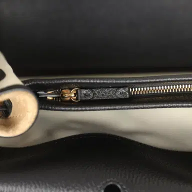 Chanel Chanel Medium "Urban Essential" East West Shopping Tote Black Grained Calfskin and Beige Suede Gold Hardware | Thumbnail 8