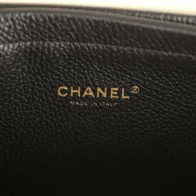 Chanel Chanel Medium "Urban Essential" East West Shopping Tote Black Grained Calfskin and Beige Suede Gold Hardware | Thumbnail 10