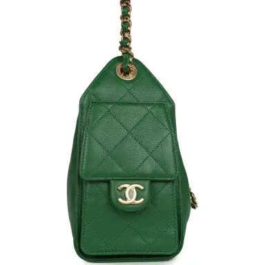 Chanel Chanel Mini 25 Hobo Bag Green Caviar Gold Hardware | Thumbnail 3 Chanel Chanel Mini 25 Hobo Bag Green Caviar Gold Hardware | Thumbnail 3