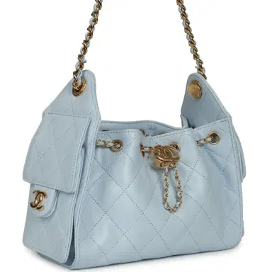 Chanel Chanel Mini 25 Hobo Bag Light Blue Caviar Gold Hardware | Thumbnail 2 Chanel Chanel Mini 25 Hobo Bag Light Blue Caviar Gold Hardware | Thumbnail 2