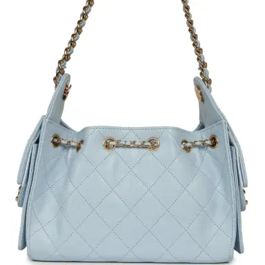 Chanel Chanel Mini 25 Hobo Bag Light Blue Caviar Gold Hardware | Thumbnail 4 Chanel Chanel Mini 25 Hobo Bag Light Blue Caviar Gold Hardware | Thumbnail 4