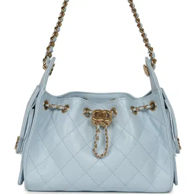 Chanel Chanel Mini 25 Hobo Bag Light Blue Caviar Gold Hardware | Thumbnail 1 Chanel Chanel Mini 25 Hobo Bag Light Blue Caviar Gold Hardware | Thumbnail 1