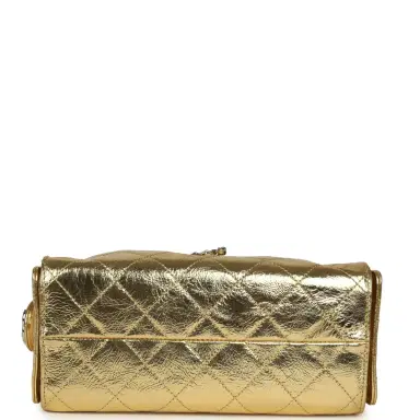 Chanel Chanel Mini 25 Hobo Bag Metallic Gold Calfskin Silver Hardware | Thumbnail 6