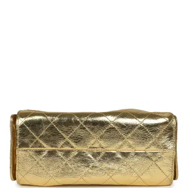 Chanel Chanel Mini 25 Hobo Bag Metallic Gold Calfskin Silver Hardware | Thumbnail 6