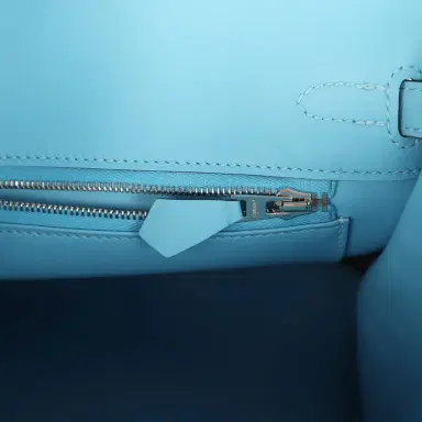 HERMÈS Hermes Birkin 25 Celeste Swift Palladium Hardware | Thumbnail 9 HERMÈS Hermes Birkin 25 Celeste Swift Palladium Hardware | Thumbnail 9