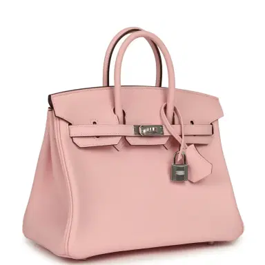 HERMÈS Hermes Birkin 25 Rose Sakura Swift Palladium Hardware | Thumbnail 2