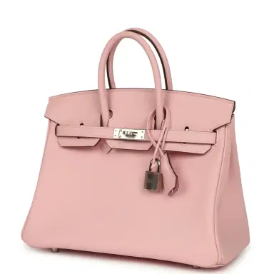 HERMÈS Hermes Birkin 25 Rose Sakura Swift Palladium Hardware | Thumbnail 5