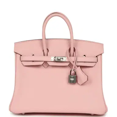 HERMÈS Hermes Birkin 25 Rose Sakura Swift Palladium Hardware | Thumbnail 1