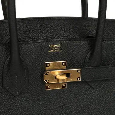 HERMÈS Hermes Birkin 30 Black Togo Gold Hardware | Thumbnail 7 HERMÈS Hermes Birkin 30 Black Togo Gold Hardware | Thumbnail 7