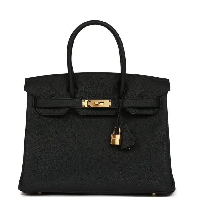 hermes Hermes Birkin 30 Black Togo Gold Hardware