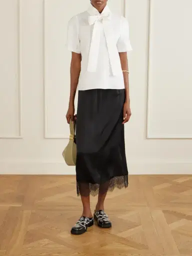 Simone Rocha Floral Lace Embroidered Leather Slip-ons | Thumbnail 4