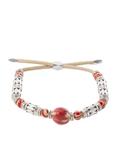 Isabel Marant Janis Wood, Ceramic And Leather Beaded Bracelet | Thumbnail 1 Isabel Marant Janis Wood, Ceramic And Leather Beaded Bracelet | Thumbnail 1