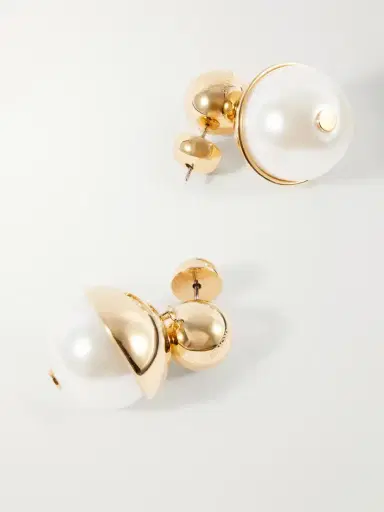 Carolina Herrera Gold-tone Pearl-effect Earrings | Thumbnail 3 Carolina Herrera Gold-tone Pearl-effect Earrings | Thumbnail 3