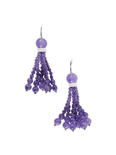Le Sundial Venice Opera Tasseled Sterling Silver Amerthyst Earrings | Thumbnail 1