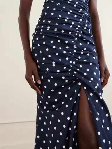 Carolina Herrera Gathered Polka-dot Cotton-blend Twill Gown | Thumbnail 5 Carolina Herrera Gathered Polka-dot Cotton-blend Twill Gown | Thumbnail 5