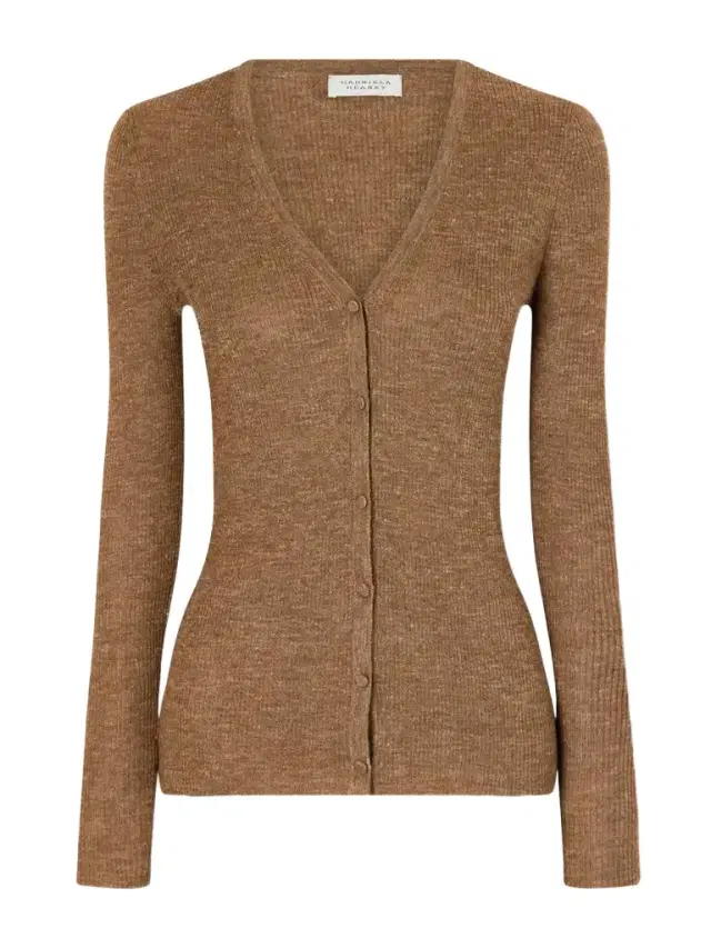 Gabriela Hearst Aiste Ribbed Cashmere, Silk And Hemp-blend Cardigan