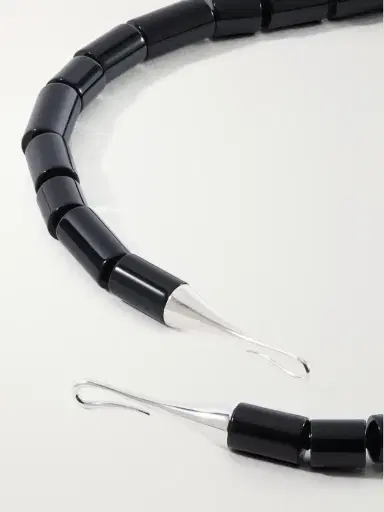 LIÉ STUDIO The Sadie Sterling Silver Onyx Beaded Necklace | Thumbnail 3 LIÉ STUDIO The Sadie Sterling Silver Onyx Beaded Necklace | Thumbnail 3